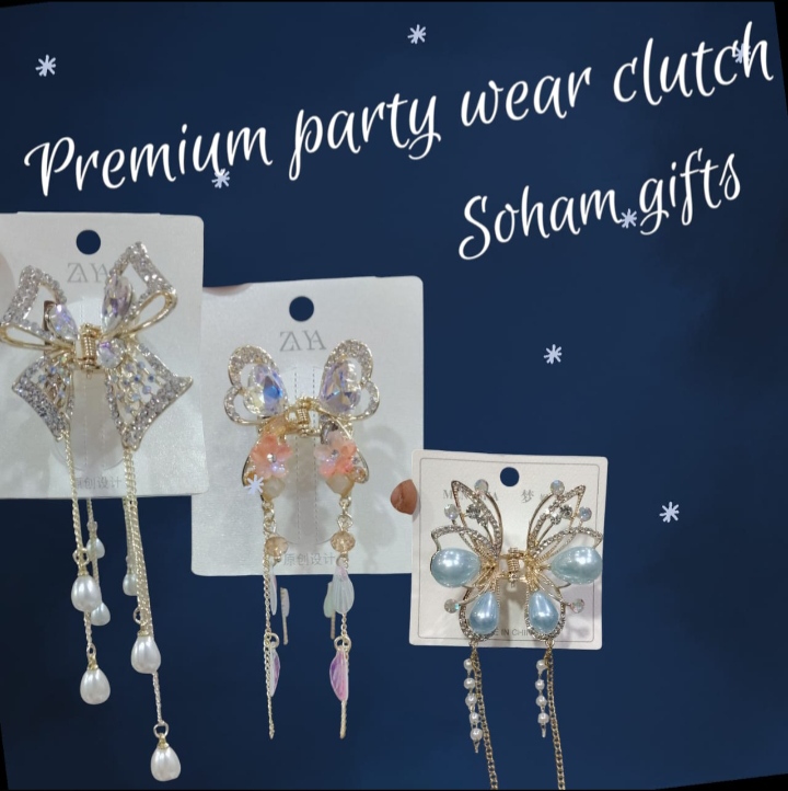 Premium Party Wear Clutch Earrings - Image 2
