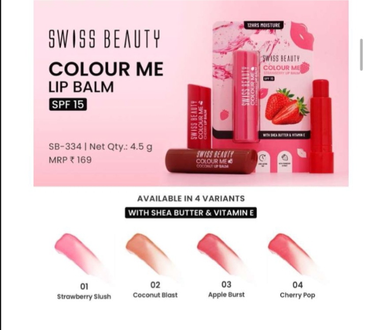 Swiss Beauty Colour Me Lip Balm SPF 15 lip care product